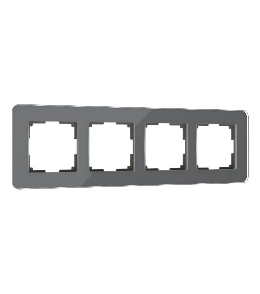 Рамка на 4 поста Elite (графит, стекло) W0042440