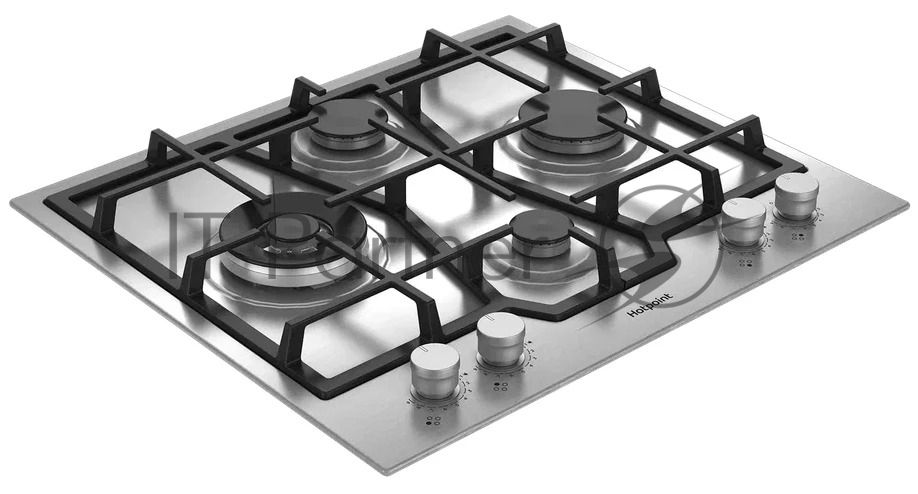 Газовая варочная поверхность Hotpoint HGMTS 643 W IX, 4 конфорки, нержавеющая сталь, 7800 Вт