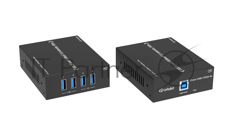 Удлинитель сигнала Infobit iTrans USB3-TR100 USB 3.0 (Tx + Rx) до 100 метров HDBaseT 3.0
