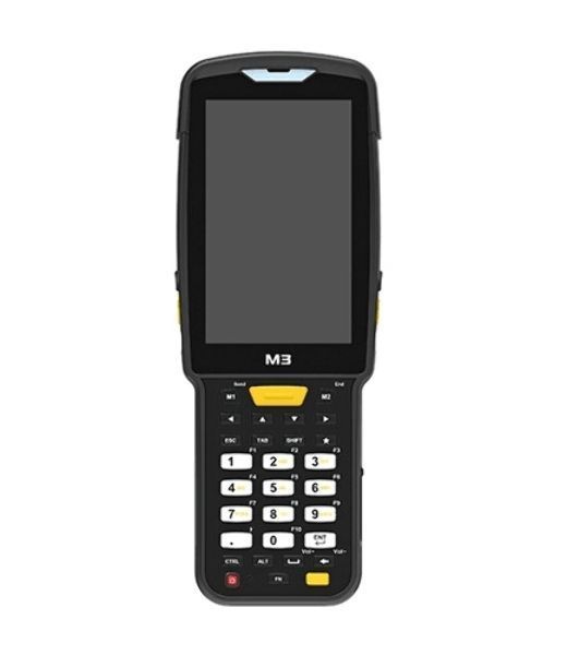 Терминал сбора данных M3 Mobile Android 10.0 GMS, WVGA, 802.11 a/b/g/n/ac, SE4770 2D Imager Scanner(Straight Shooter/0° Scan), Rear Camera, BT, GPS, NFC(HF), 4G/64G, 30-Key Alpha Numeric & Function, Extended Battery is included and Bullet Proof Film, Hand