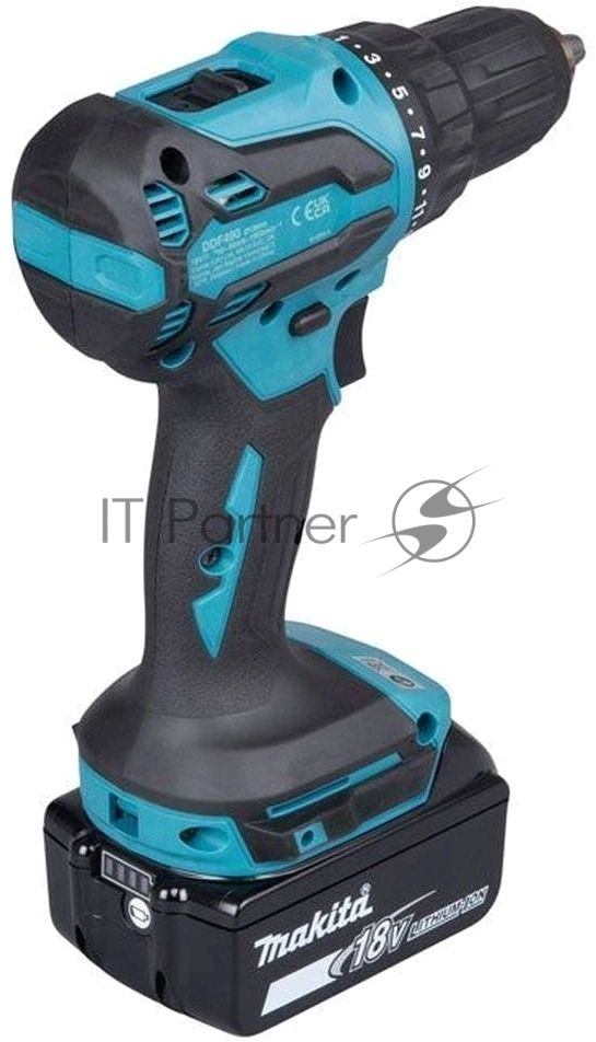 Дрель-шуруповерт Makita DDF490F002, 18 В, 3 Ач, 50 Нм, бесщеточный