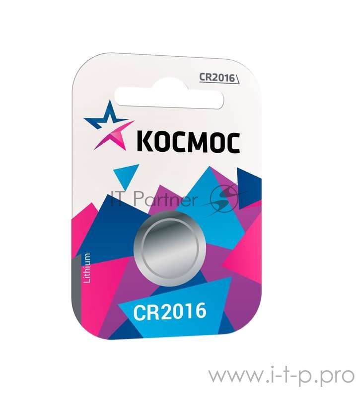 Элемент питания Космос литиевый CR 2016 1хBL (блист.1шт)