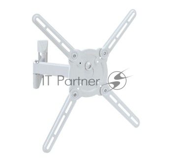 Кронштейн Kromax ATLANTIS-15 white, Наклонно-поворотный, 22"-65", VESA до 400x400, до 40кг