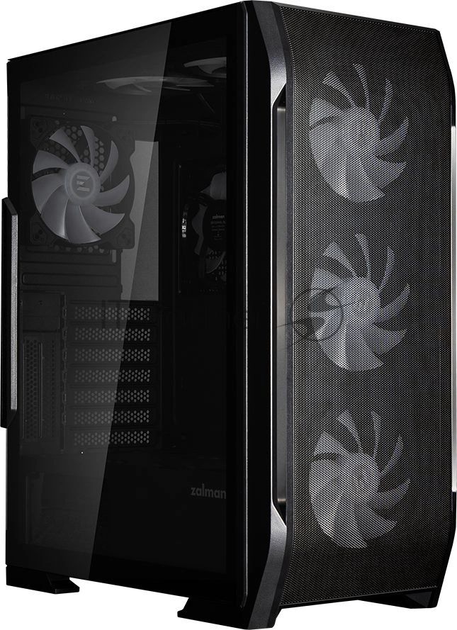 Компьютерный корпус ZALMAN N7 PLUS V2, ATX, черный, WINDOW, 1xCombo (3.5” or 2.5”), 1 x 3.5”, 3 x 2.5”, 2xUSB2.0, 1xUSB3.0, FRONT 3x120мм RGB, REAR 1x120мм RGB, TOP 2x120мм RGB, SIDE 1x120мм