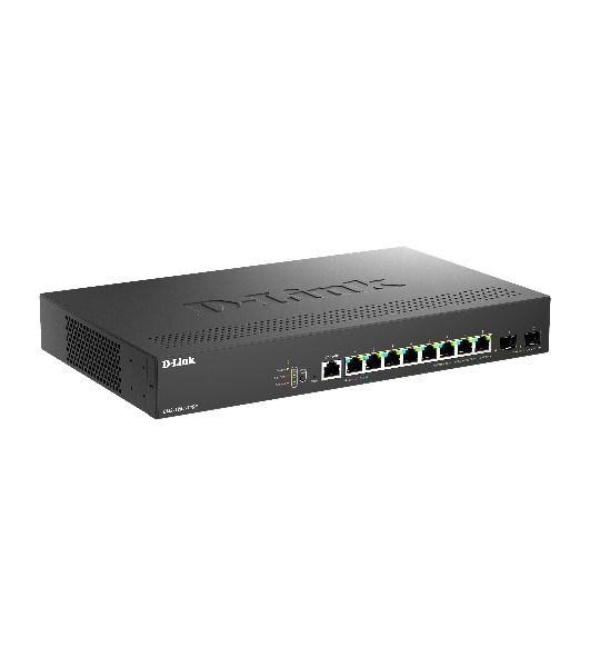 Коммутатор D-Link DMS-1250-10SP/A1A/6KV, 8×2,5 Гбит/с PoE+ + 2×10 Гбит/с SFP+, управляемый