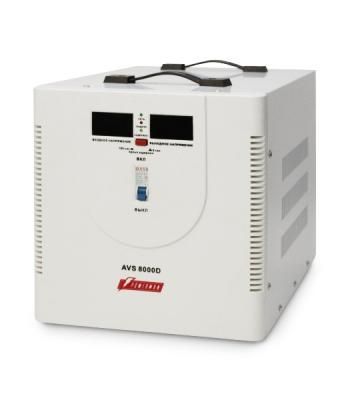 Стабилизатор напряжения Powerman AVS 8000D белый (8000ВА,40А,КПД 98%,циф. индикация вх./вых. напряж.)