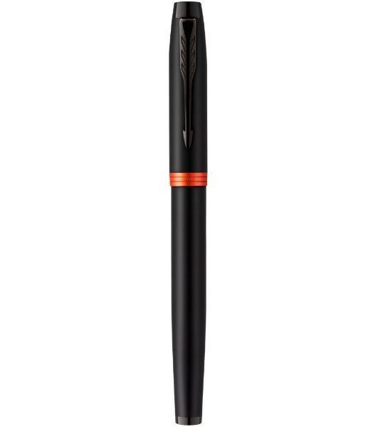 Ручка роллер Parker IM Vibrant Rings T315 (CW2172945) Flame Orange PVD, F, черные чернила, подарочная коробка