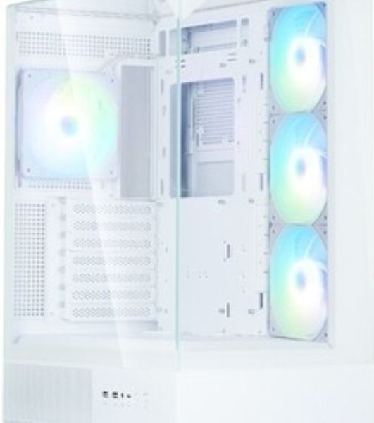 Компьютерный корпус ZALMAN P40 Prism Plus, ATX, белый, WINDOW, 3xCombo (3.5'' or 2.5"), 1xUSB TYPE-C, 2xUSB 3.0, SIDE 3x120мм ARGb, REAR 1x120мм ARGb
