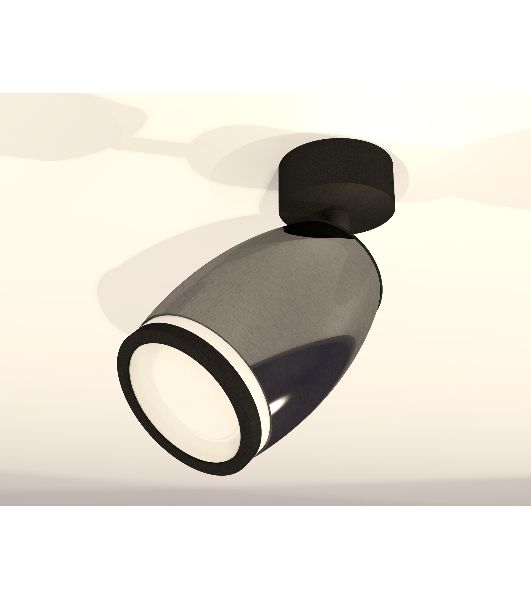 Комплект поворотного светильника Ambrella light XM1123004 DCH/SBK/FR черный хром/черный песок/белый матовый MR16 GU5.3 (A2210, C1123, N7121)