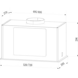 Вытяжка встраиваемая LEX GS BLOC G 600 черная, 52 см, 850 куб. м/ч, 44 дБ