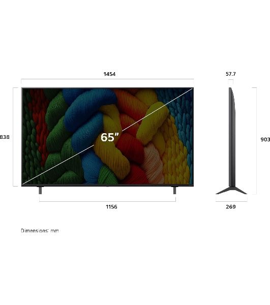 Телевизор LG 65" 65NANO80A6B/ARUG синяя сажа LED 4K UHD 60Hz Smart TV 2GB/8GB