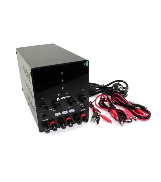 Лабораторный блок питания двухканальный Amperin AI-W3010x2C 30V, 10A, 0,6 кВт