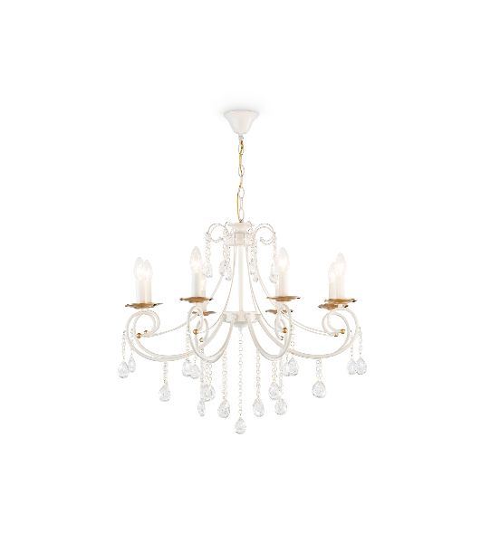 Светильник Ambrella light TR4917/8 WH/GD белый/золото E14/8 max 40W D740*930