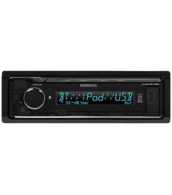 Автомагнитола Kenwood KMM-BT408, 1 DIN, Bluetooth, USB Type-A, AUX, съёмная панель