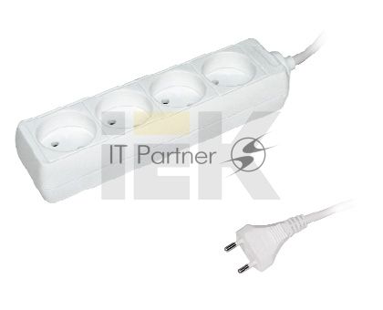 Удлинитель 4х3 м без заземл. 10А IP20 У4 2P ИЭК WYP10-06-04-03-N