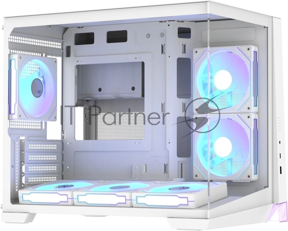 Корпус Formula Crystal Z4M Plus белый без БП mATX 3x120mm 1xUSB3.0 audio bott PSU