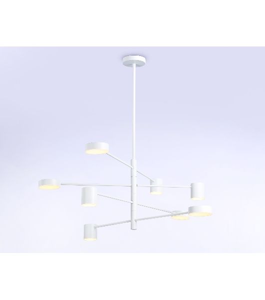 Подвесной светодиодный светильник Ambrella light FL51688/8 WH белый 3000K/4200K/6400K 48W D900*1000 (Без ПДУ)