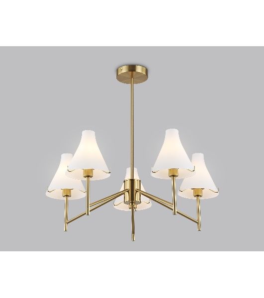 Люстра Ambrella light LH57133/5 BS/FR латунь/белый матовый E14/5 max 40W D650*590