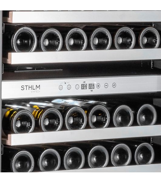 Винный шкаф Temptech ST180DRB-24 черный, 418 л, 2 отсека, 159 бут., класс G