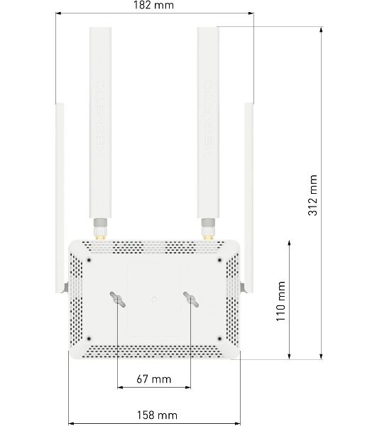 Роутер беспроводной Keenetic Runner 4G (KN-2212) с модемом 4G, Mesh Wi-Fi N300 и 4-портовым Smart-коммутатором