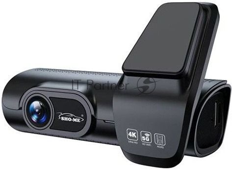 Видеорегистратор Sho-Me FHD-975, 3840x2160, 3.59", с камерой заднего вида, GPS, Wi-Fi, G-сенсор, датчик движения