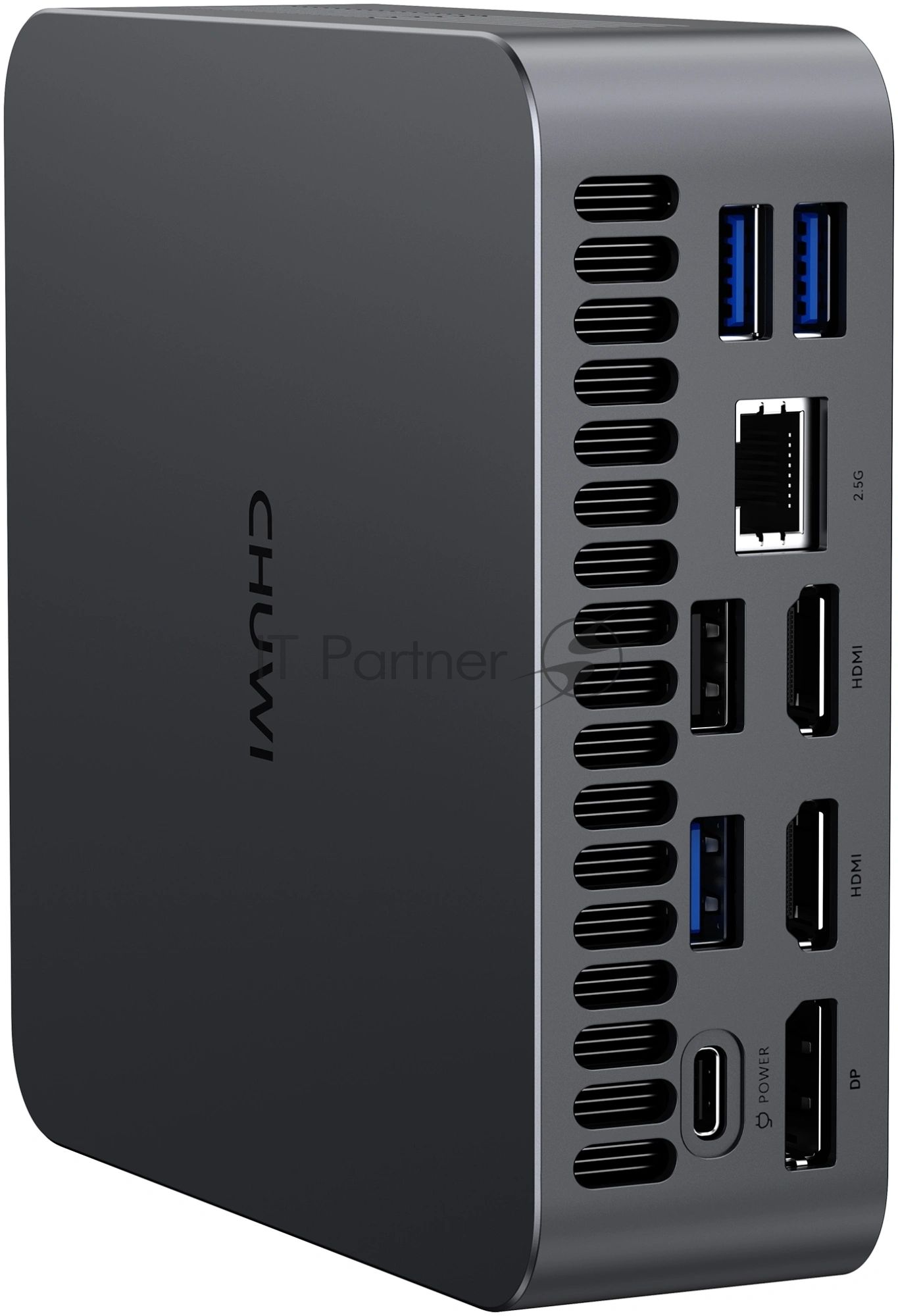 ПК Мини Chuwi AuBox X Core Ultra 7 256V (2.2) 16Gb SSD1Tb ARC 140V Windows 11 Pro 2.5xGbitEth WiFi BT 100W серый