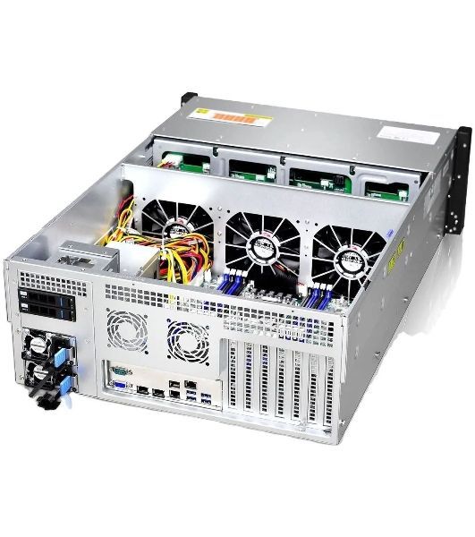 Серверный корпус Gooxi RMC4124-670-HSE-D 4U 24bay chassis,Expander backplane rear 2*2.5"SAS/SATA 1300W 1+1 EU power cables rail kit