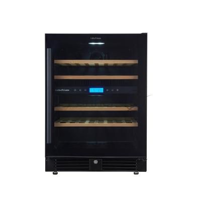 Винный шкаф встраиваемый Cellar Private CP043-2TB чёрный, 129 л, 2 отсека, 43 бут.