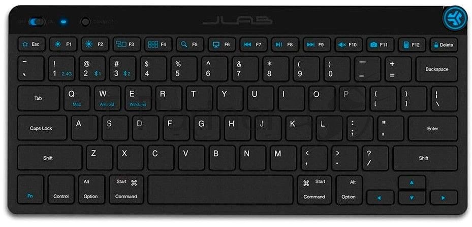 Комплект клавиатура+мышь JLab GO беспроводной, USB, 1600 DPI, чёрный