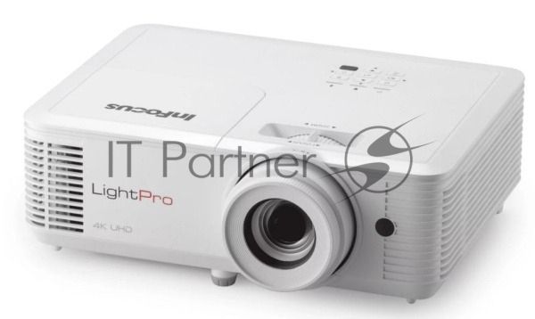 Проектор InFocus IN0061SL DLP, 4000 lm, 4K UHD (3840 x 2160),1000 000:1, 1.211.59:1, 2xHDMI 2.0, VGA in, 3.5mm in/out, S/PDIF, USB-A (питание), RS232, лампа 15 000ч.(ECO mode), 10W, 27дБ, 3,2 кг, БЕЛЫЙ