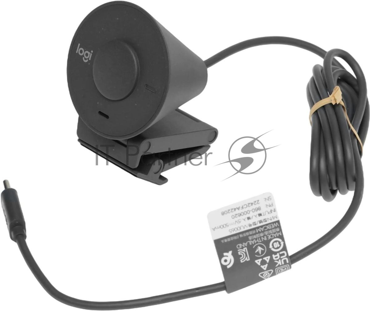 Веб-камера Logitech Brio 300 1920x1080, 30 кадр/с, USB Type-C, микрофон (шумоподавление), автоматическая фокусировка, автоосвещение, универсальное крепление