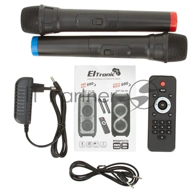 Колонка Eltronic  FIRE BOX  12" динамик 2шт/12" черный с TWS