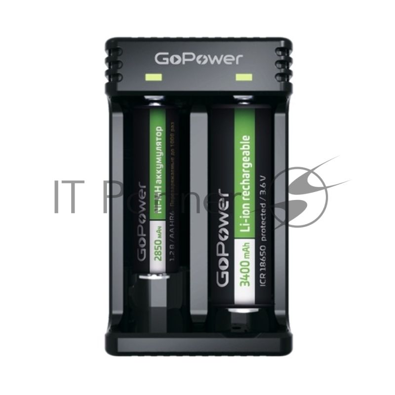 З/У для аккумуляторов GoPower LiCharger 4 Ni-MH/Ni-Cd/Li-ion/IMR 2 слота (1/100)