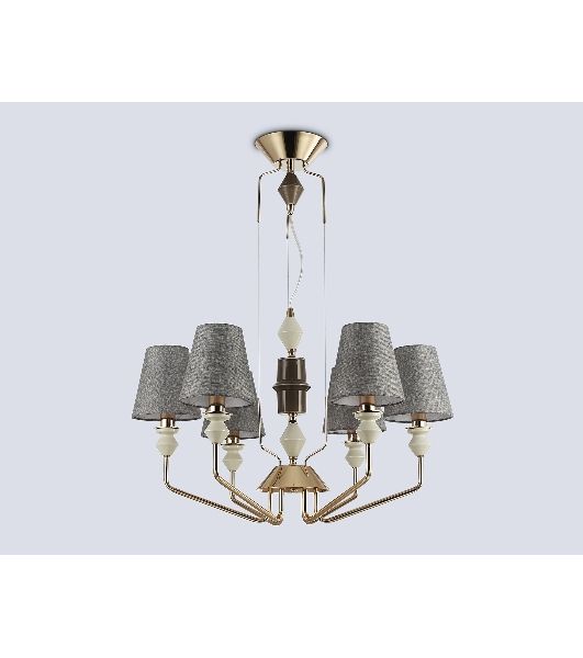 Люстра Ambrella light LH75401/6 GD/GR золото/серый E14*6 max 40W D700*1260