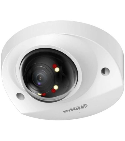 Уличная мини-купольная IP-видеокамера SmartDualLight Dahua DH-IPC-HDBW2249FP-AS-IL-0280B 2Мп, 1/2.8” CMOS, объектив 2.8мм, видеоаналитика, микрофон, ИК 30м, LED 30м, IP67, IK10, металл