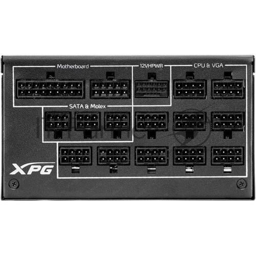 Блок питания ADATA XPG CYBERCORE II 1000W (CYBERCOREII1000P-BKCEU), 1000Вт, 80 PLUS Platinum, 120мм, модульный, черный