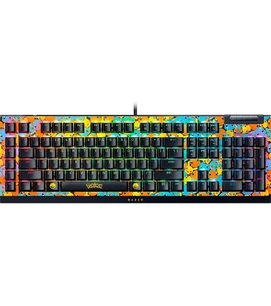 Клавиатура Razer BlackWidow V4 X Green Switch Pokemon Kanto Starters Edition проводная, USB Type-A, желтый