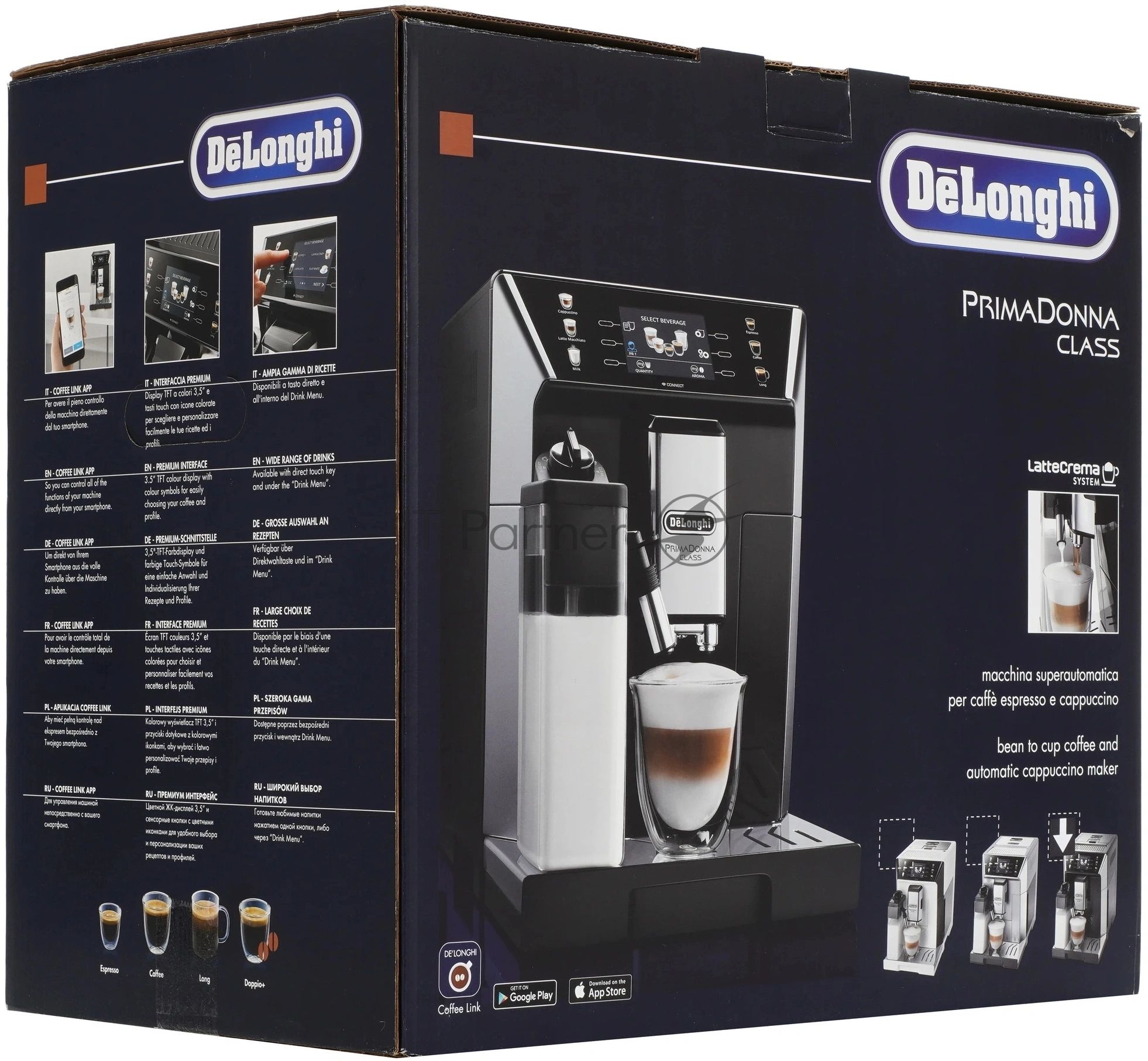 Кофемашина DeLonghi ECAM550.65.SB, черный/серебристый