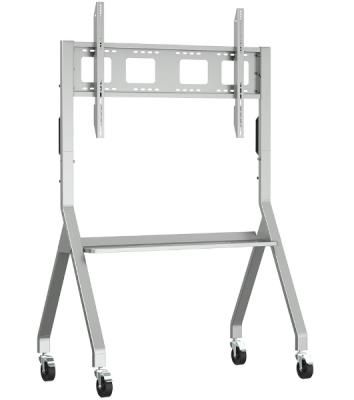 Мобильная стойка напольная Kromax OMEGA-12 silver, 1 шт/уп, Мобильная стойка напольная для TV 32"-120", max вес 80 кг, высота 1640-1820 мм, max VESA 1000x600 мм