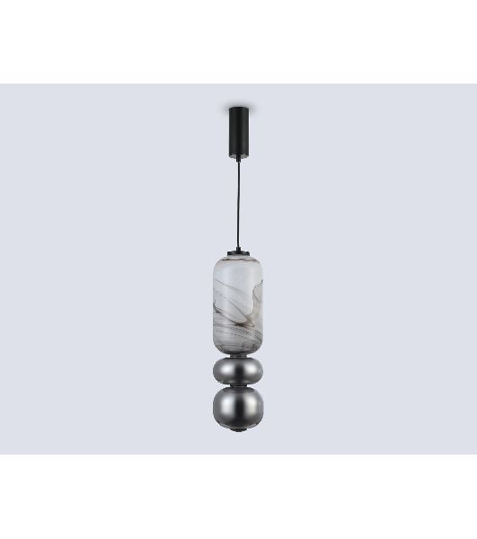 Подвесной светодиодный светильник Ambrella light LH11033 BK/MG/SM черный/мраморно-серый/дымчатый 18W 3000K D150*1900