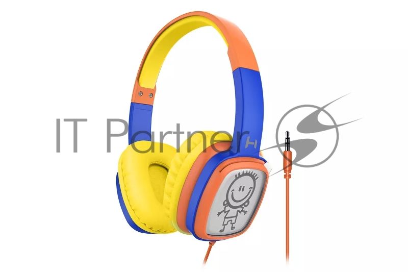 Проводные наушники Harper KIDS HN-302 оранжевый/синий, накладные, проводной
