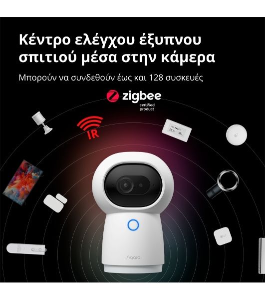 Камера AQARA Camera Hub G3/Камера+ управления/Управление жестами/Камера 360/2K 2304х1296p/Протокол связи:Zigbee/WiFi/Питание:USB-C/белый CH-H03