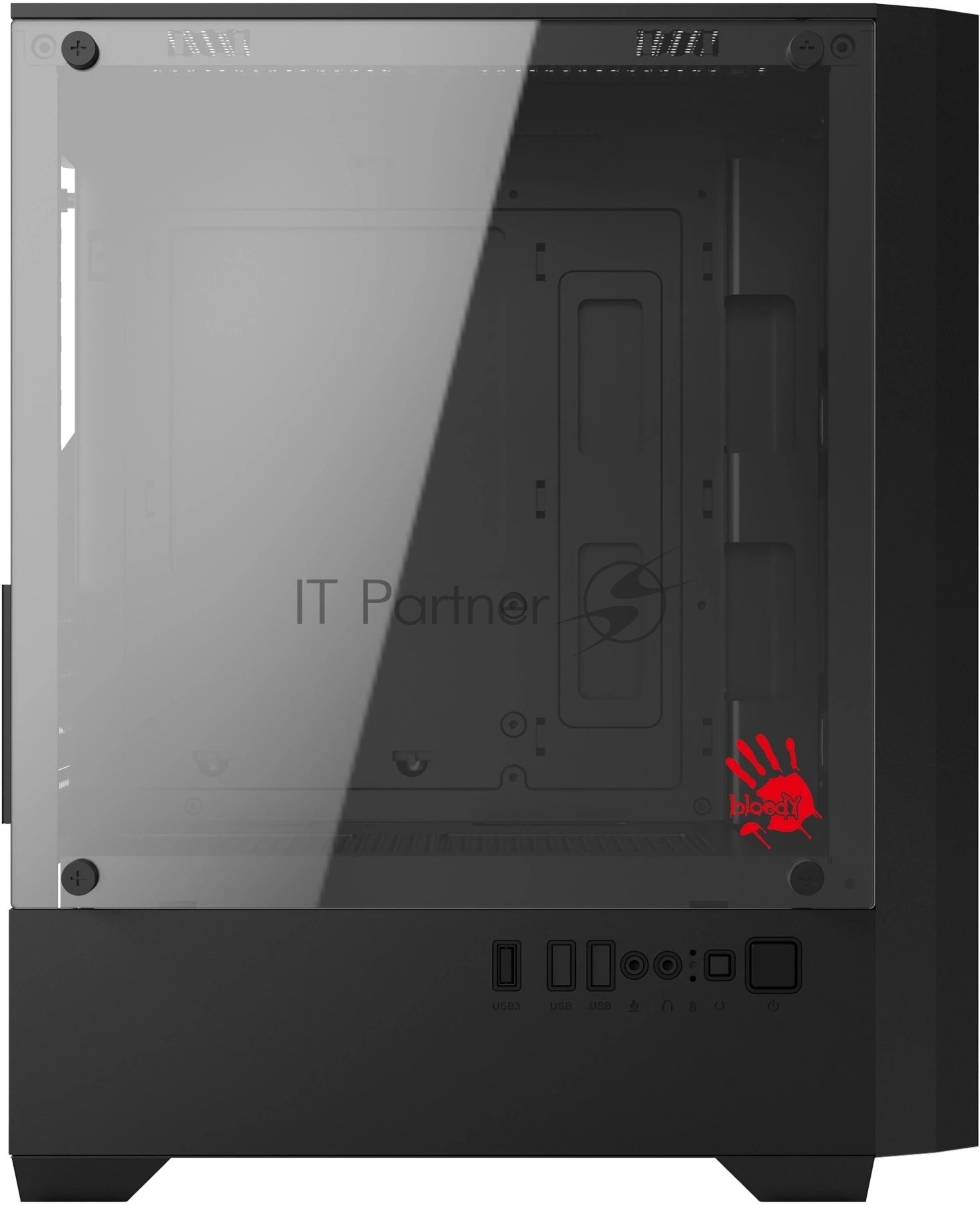 Корпус Bloody CC-124-BK, Mini-Tower, чёрный