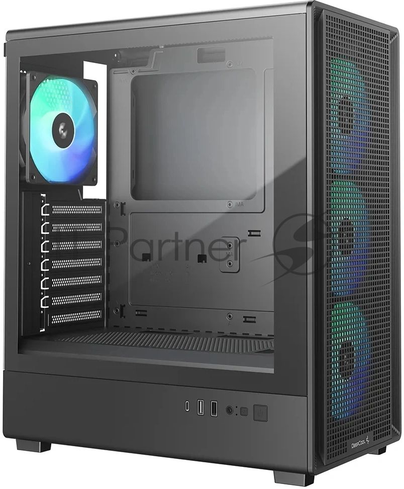 Корпус DeepCool CC550 4F, Midi-Tower, чёрный, 4 x 120 мм