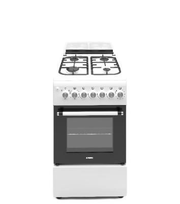 Комбинированная плита REEX RPF-50 WH 4 Газовые конфорки Электрическая духовка