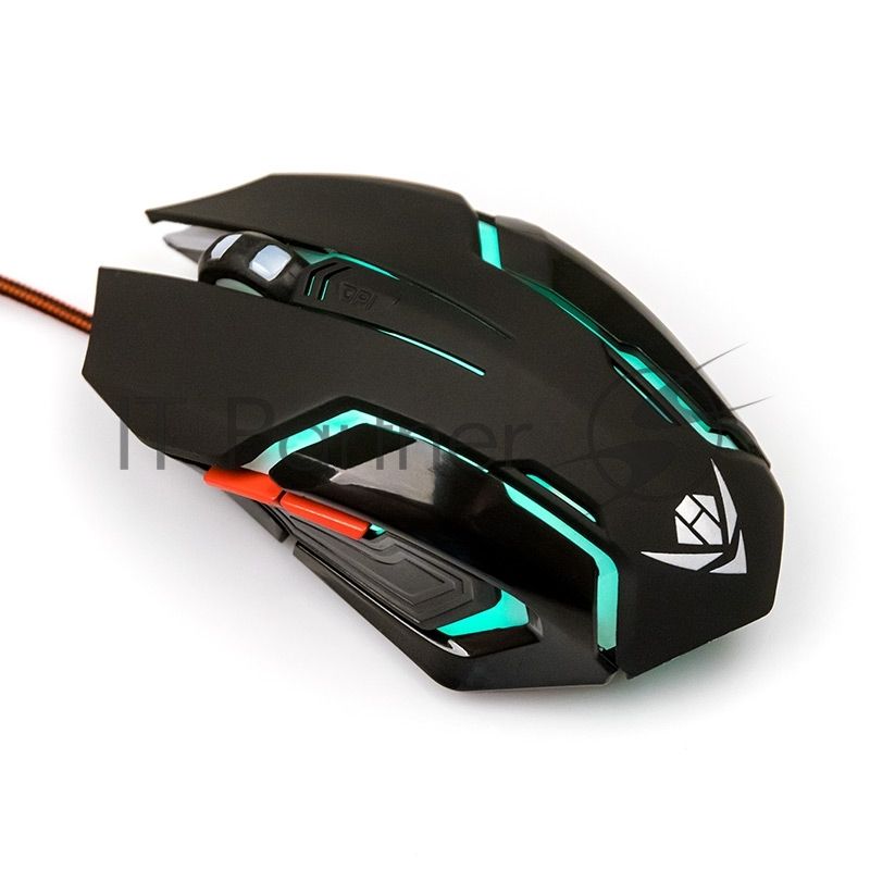 Мышь проводная Nakatomi MOG-20U черный, 2400 dpi, USB, кнопки - 6