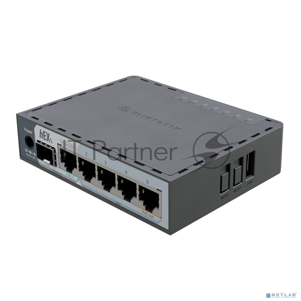 Маршрутизатор MikroTik hEX S (2025) E60iUGS, 5×1 Гбит/с + 1×2.5 Гбит/с SFP, управляемый