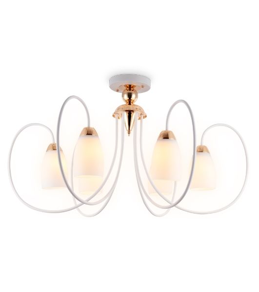 Светильник Ambrella light TR3120/6 WH/GD белый/золото E27 max 40W D850*480