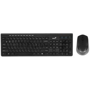 Клавиатура Genius Slimstar 7250BT гибридная, Bluetooth, радиоканал, сосновое дерево/чёрный