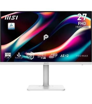 Монитор MSI 27" Pro MAX 271PHW E14 белый IPS LED 1ms 16:9 HDMI M/M матовая HAS Piv 1500:1 300cd 178гр/178гр 1920x1080 144Hz DP FHD USB 5.85кг